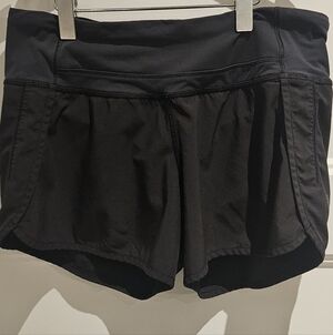 lululemon athletica Black Women's Athletic Shorts with Wide Waistband